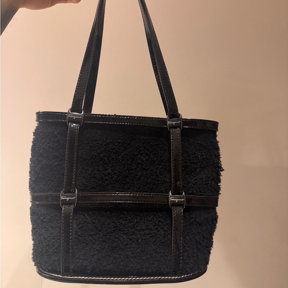 Salvatore Ferragamo Cage Terry Cloth shoulder bag
